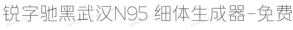 锐字驰黑武汉N95 细体生成器字体转换